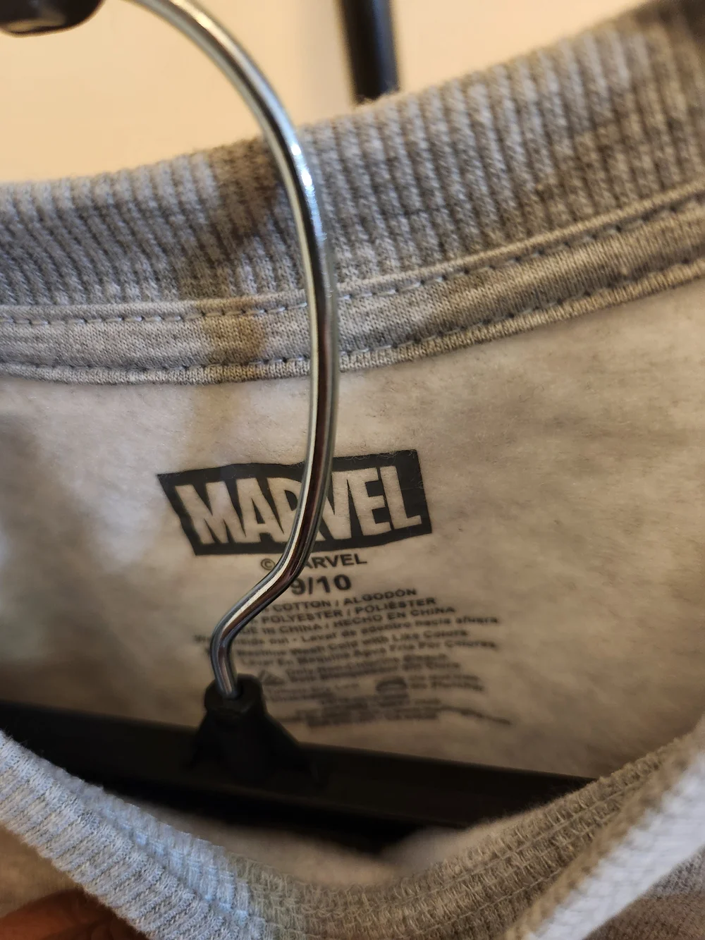 Marvel Grey Crewneck Sweatshirt with Black Logo